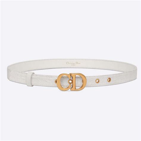 christian dior white belt